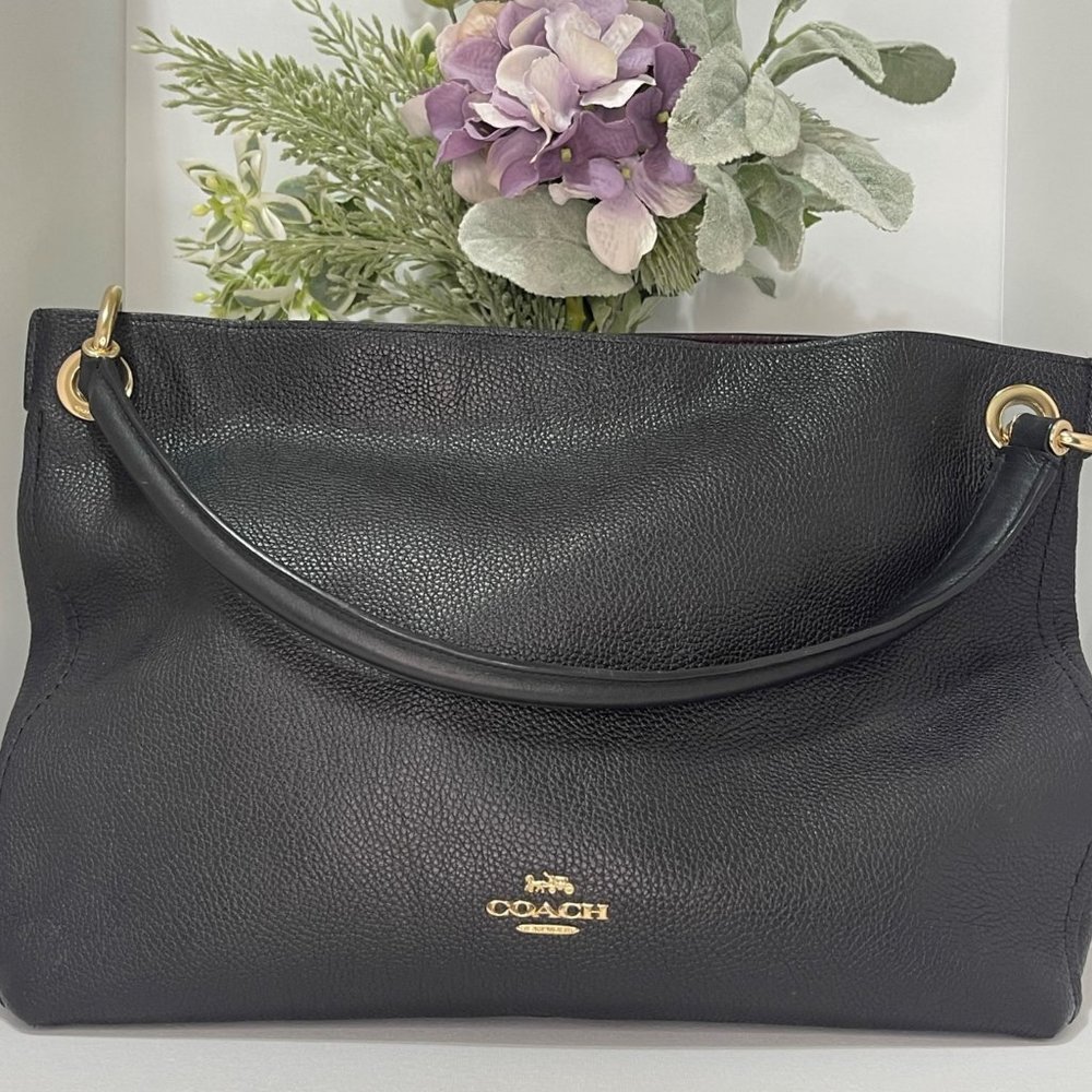 Clarkson Hobo - Black w/ Burgundy lining - F24947